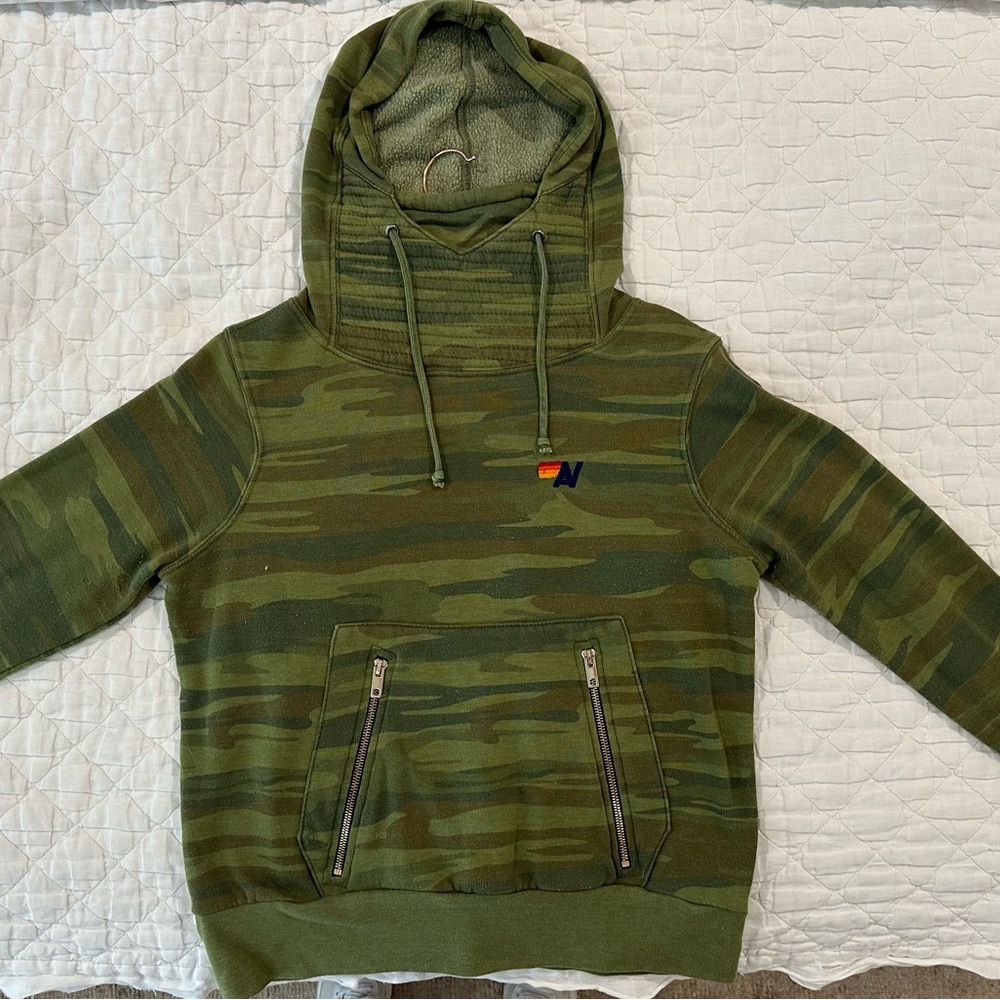 Aviator Nation Green Camouflage Hoodie